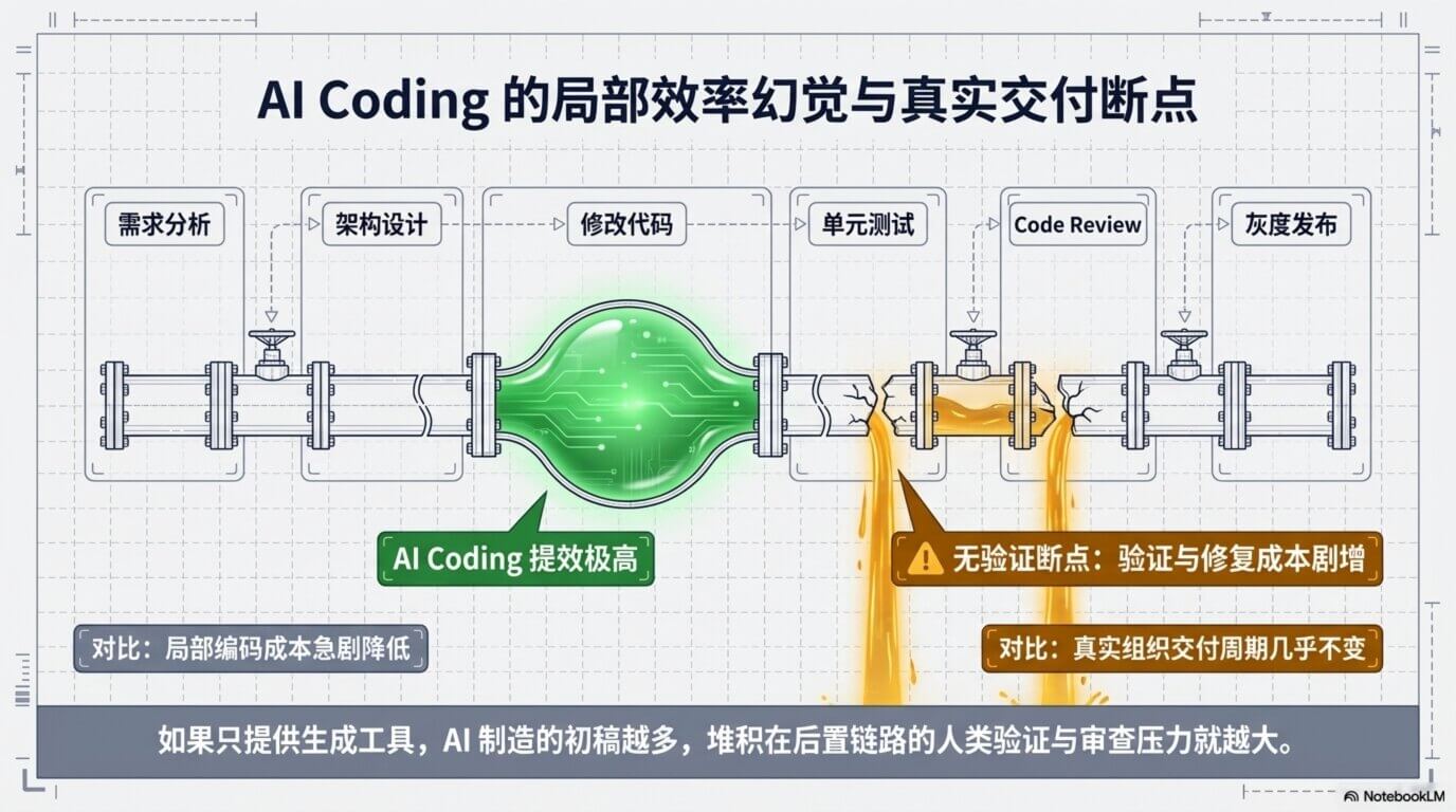 PPT 配图:AI Coding 的局部效率幻觉与真实交付断点